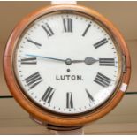 A  a late Victorian fusee dial clock with Luton on the dial.