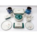 Collection of Denby dinner and kitchen wares, along with a Bourne water jug