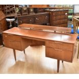 1970s teak dressing table and matching chest of drawers with six drawers by Austinsuite of London