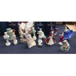 Royal Worcester collection of figurines including Royal Doulton figurines (some boxed examples)