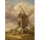 H F Henshaw, oil on canvas, 'The Old Windmill, Solihull', indistinctly signed l l, 40 x 28cm