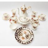 Collection of Royal Crown Derby Posie, Duesbury, along with Royal Albert Old Country Roses