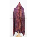A paisley shawl, 100 x 200cms approx