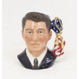 Royal Doulton character jug of Ronald Reagan from the Presidents Collection D6718. Limited edition