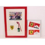 Formula 1: A framed and glazed Formula 1 montage containing signed photograph of Schumacher in