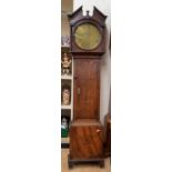 A Samuel Harlow of Ashbourne 30 hour Longcase clock, round brass dial. Contained in oak case