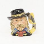 Royal Doulton character jug of General Custer. Size: 18cm H In good condition
