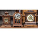 Three late 19th mahogany mantle clocks