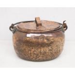 19th Century Copper & Iron Cooking Pot with lid