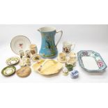 Collection of mid 20th century china wares, including coffee cans, posy vases, cups and saucers,