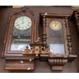 Two late 19th century Mahogany wall clocks