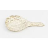A Modern Scottish silver caddy spoon cast in the form of an Eagle with full plumes to bowl,