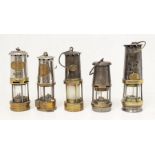 Five miners lamps
