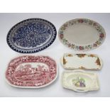 Collection of 19th century and early 20th century large meat plates