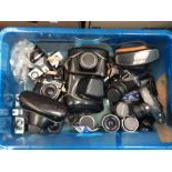 Collection of Praktica automatic 20th century camera lenses and accessories