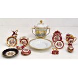 A collecton of Limoges small / doll's house style cabinet ware to include: coffee pot, cabinet