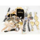 A collection of Ladies & Gents dress watches along with plated costume jewellery