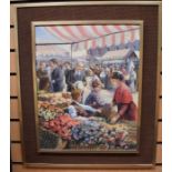 John Seerey-Lester (b.1945) The Market oil on canvas, 50 x 39cm  signed lower right