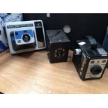 Two Coronet and Kodak vintage cameras