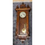 19th century Vienna Wall Clock in Mahogany