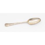 A Queen Anne Hanoverian with rat tail spoon, the reverse handle engraved with initials: G over W