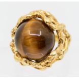 Gilbert Albert - an 18ct gold and hardstone interchangeable ring, circa 1970's, comprising an