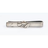 Georg Jensen- Danish silver tie clip by Peter Heering for Georg Jensen, compromising a bar with