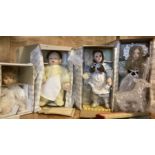 Modern Ashton Drake and similar Boxed Porcelain artist dolls  inc Dorothy wizard of Oz and