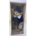 Merrythought boxed teddy bear vintage issue in velvet pin spot historical costume (1)