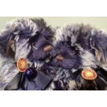 Charlie Bears Vintage twin INCA teddy bears -dark blue melange-sold together as a pair CB 625137 x