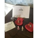Hantel 1980s Modern miniature pewter Dutch doll and Hantel birthday gifts given to customers x 2 and