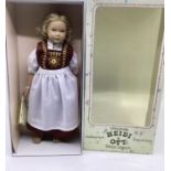 Heidi ott Swiss child girl doll-c 12” with hair wig boxed. (1)