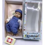 Heidi Ott of Switzerland Boxed Baby boy in Blue dungarees set boxed 1990s vintage (1)
