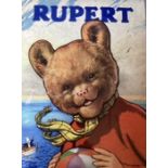 Vintage Rupert books and other childhood titles including Rupert from  1962 unclipped and magic