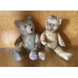 Antique teddy bears 1950s, to include a Chiltern Ting a Ling bell chime teddy bear, mid golden