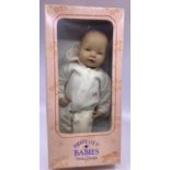Heidi Ott of Switzerland vintage  baby doll c 12” in cream baby rompers-all original boxed(1)