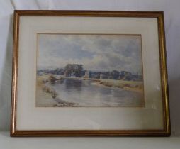Frederic Tucker  Wilton Castle, Ross on Wye, signed lower left, watercolour, 23.5 cm x 33.5cm