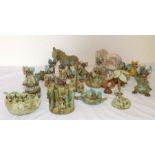 Large collection of Yare studio pottery dragons   please note   Some of the pieces have had ears