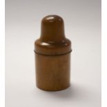 A 19th century treen medicine bottle holder, stamped Gilbertson & Son, approx 13.5cm high