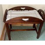 A late Victorian mahogany butler tray; two side tables (3) ***Offsite Location***