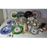 Large collection of mixed plates and ceramics plus 3 royal commemorative glasses to include a