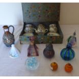Japanese boxed toy tea service, Murano glass scent bottle, Royal Doulton and odds ( 10 )