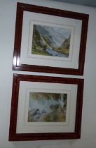 Harold Gresley, lions head print & Dovedale stepping stones, framed. 36cm x 31cm 2 prints in lot