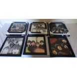 Set of composite Coalport framed plaques , 3 boxed, with certificates, they are of the Beatles Album