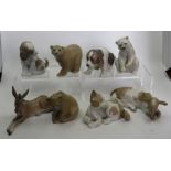 Collection of 8 Lladro animals Good condition