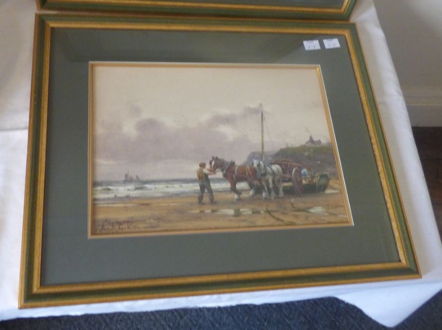 G Hamilton Constantine (1878-1967) "Stonehaven" and "Unloading Donegal", signed and titled, - Image 3 of 3