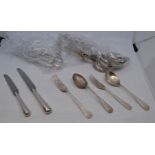 A composite and part old English pattern silver service, Sheffield 1960-1987 all by Robert and