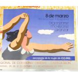 Collection of ten posters comprising: five Spanish union posters for CCOO, Comisiones Obreras [