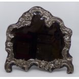 A late Victorian silver standing dressing table mirror by William Comys. London 1897. 30 cm x 30