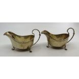 Pair of silver sauce boats Sheffield 1938 235 grams These were wedding presents to Phyllis Pullman